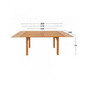 Tavolo Allungabile Aktive Legno di acacia 200 x 74 x 100 cm