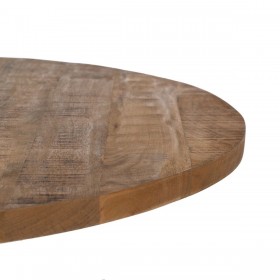 Piano da tavolo Beige Legno di mango 80 x 80 x 3 cm Rotondo Irregolare