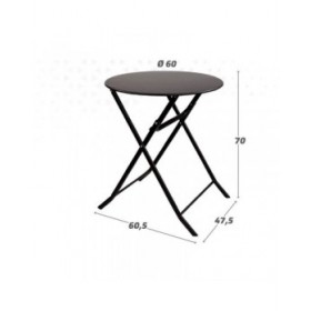 Tavolo Pieghevole Aktive 60 x 70 x 60 cm Acciaio