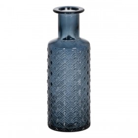 Vaso WE CARE Azzurro vetro riciclato 9 x 9 x 28 cm