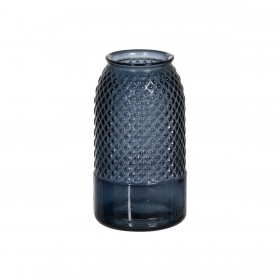 Vaso Azzurro vetro riciclato 15 x 15 x 28 cm