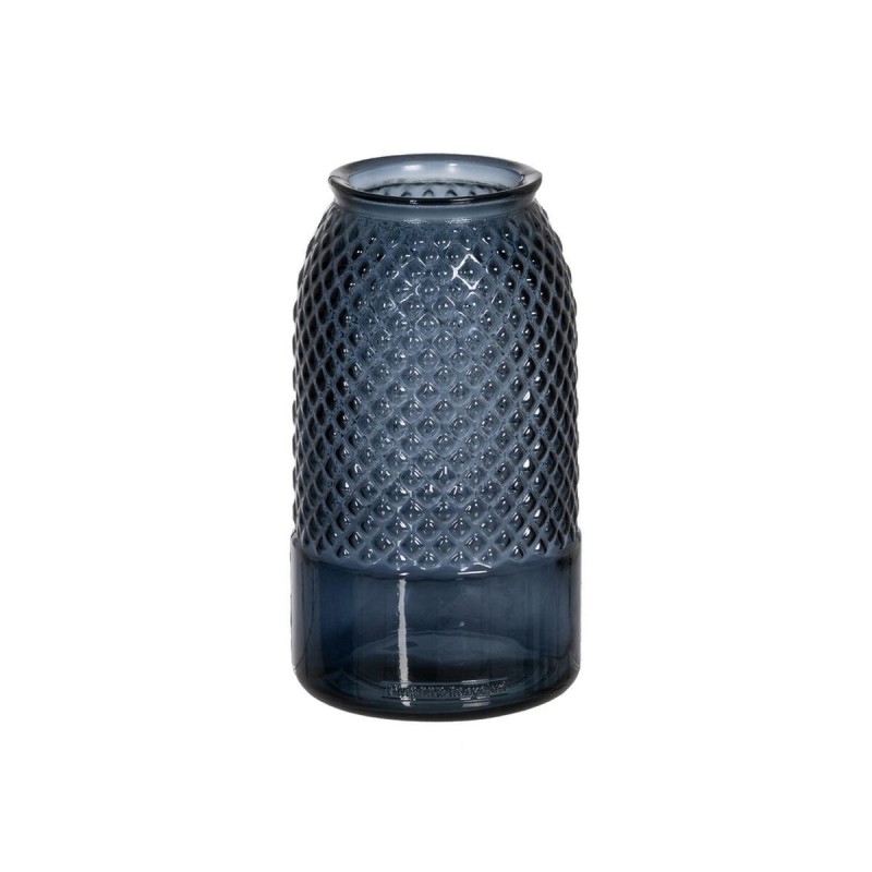Vaso Azzurro vetro riciclato 15 x 15 x 28 cm