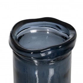 Vaso Azzurro vetro riciclato 12 x 12 x 28 cm