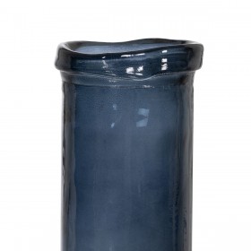 Vaso Azzurro vetro riciclato 12 x 12 x 28 cm