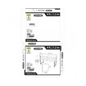 Tavolo Pieghevole Lifetime Bianco 122 x 91,5 x 61 cm Acciaio HDPE