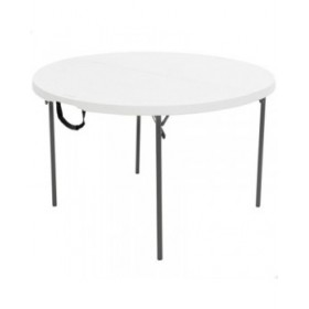 Tavolo Pieghevole Lifetime Bianco 122 x 73,5 x 122 cm Acciaio Plastica