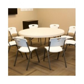 Tavolo aggiuntivo Lifetime Crema 152 x 74 x 152 cm Acciaio Plastica