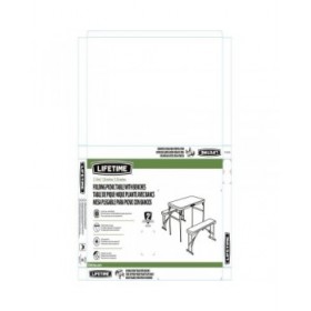 Tavolo Pieghevole Lifetime Crema 106,5 x 73,5 x 61 cm Acciaio Plastica
