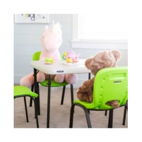 Tavolo per Bambini Lifetime Bianco Pieghevole 61 x 53,5 x 61 cm Acciaio Plastica