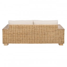 Divano da Giardino Naturale Legno di mango Foam Fibra naturale 198 x 88 x 67 cm