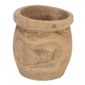 Set di vasi da fiori Naturale Legno di paulownia 43 x 43 x 44 cm (3 Unità)