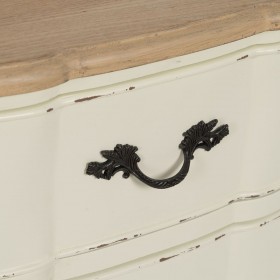 Comodino Crema Naturale Legno di abete Legno MDF 50 x 40 x 60 cm