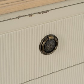 Comodino Crema Naturale Legno di abete Legno MDF 48 x 36 x 61 cm