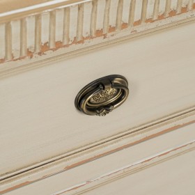 Cassettiera Crema Naturale Legno di abete Legno MDF 119,5 x 44,5 x 84 cm