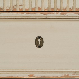 Cassettiera Crema Naturale Legno di abete Legno MDF 119,5 x 44,5 x 84 cm