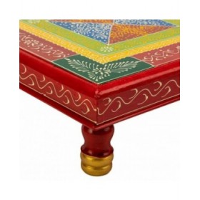 Tavolo aggiuntivo Alexandra House Living Rosso Alluminio Legno MDF 38 x 14 x 38 cm