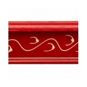 Tavolo aggiuntivo Alexandra House Living Rosso Alluminio Legno MDF 38 x 14 x 38 cm