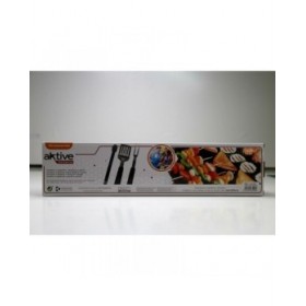 Set Utensili da Barbecue Aktive 3 Pezzi Barbecue Acciaio inossidabile 9 x 41 x 5 cm (4 Unità)