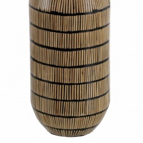 Vaso Nero Beige Bambù 23 x 23 x 50 cm