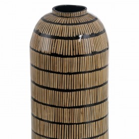 Vaso Nero Beige Bambù 23 x 23 x 50 cm