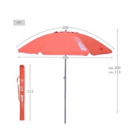 Ombrellone Aktive UV50 Ø 200 cm Corallo Poliestere Alluminio 200 x 198 x 200 cm (6 Unità)