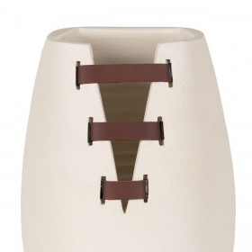 Vaso Bianco Ceramica 20 x 20 x 30 cm