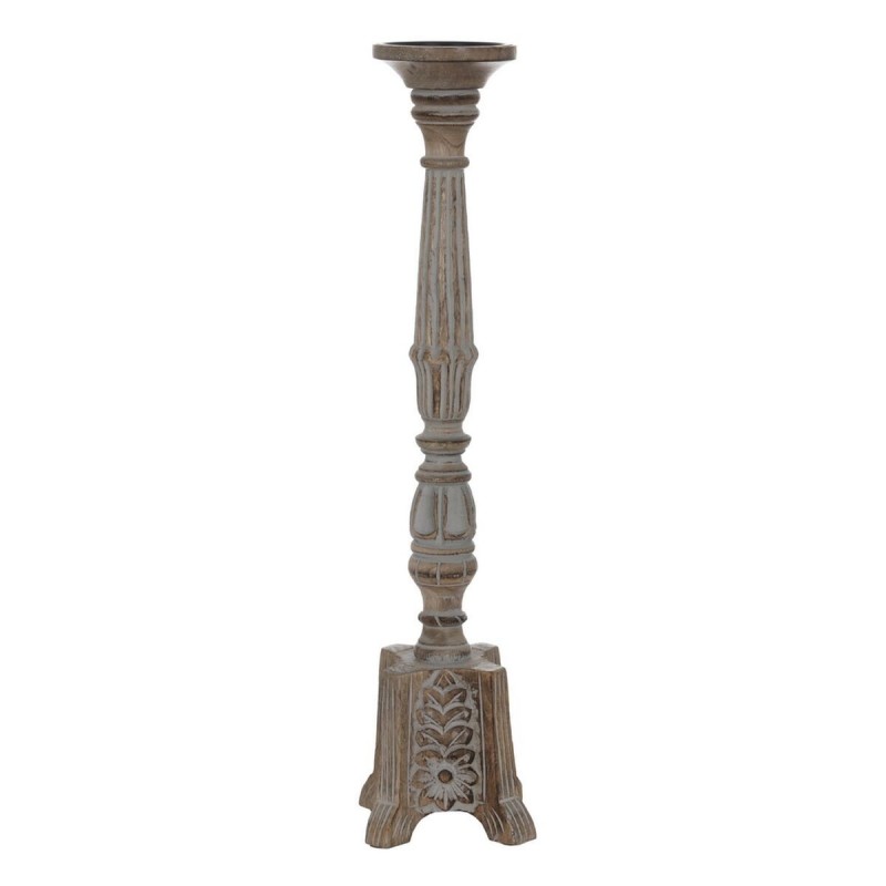 Candelabro Bianco Naturale Ferro Legno di mango 19 x 19 x 68,5 cm