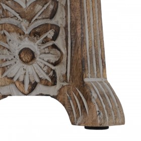 Candelabro Bianco Naturale Ferro Legno di mango 19 x 19 x 68,5 cm