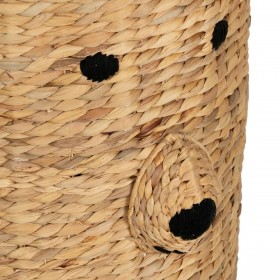 Cesto Nero Beige Fibra naturale 39 x 39 x 60 cm