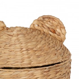 Cesto Nero Beige Fibra naturale 39 x 39 x 60 cm