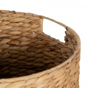 Cesto Nero Beige Fibra naturale 39 x 39 x 60 cm