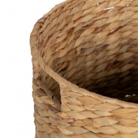 Cesto Nero Beige Fibra naturale 39 x 39 x 60 cm