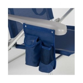 Sedia da Spiaggia Aktive Slim Pieghevole Blu Marino 47 x 87 x 58 cm (2 Unità)