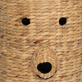 Cesto Nero Beige Fibra naturale 39 x 39 x 60 cm