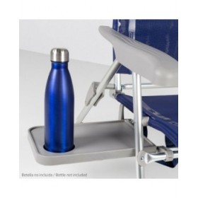Sedia da Spiaggia Aktive Slim Pieghevole Blu Marino 47 x 89 x 57 cm (2 Unità)
