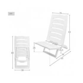 Sedia Pieghevole Aktive 38 x 65 x 36 cm (4 Unità)