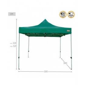 Gazebo Aktive Pieghevole Altezza regolabile Acciaio Poliestere 420D Oxford Verde 300 x 320 x 300 cm