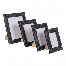 Cornice Portafoto Nero Legno MDF 13 x 18 cm 21 x 1,5 x 25,5 cm