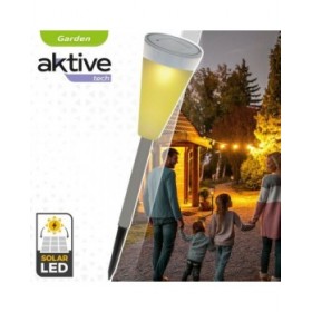 Picchetto solare da giardino Aktive Plastica 6,7 x 39 x 6,7 cm (24 Unità)