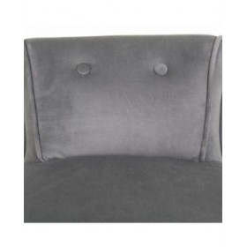 Panca Alexandra House Living Grigio Velluto Gomma 46 x 58 x 45 cm