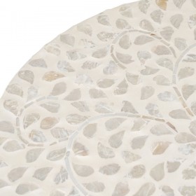 Tavolo aggiuntivo Marrone Beige Madreperla Legno MDF 45 x 45 x 55 cm