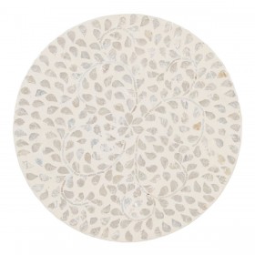 Tavolo aggiuntivo Marrone Beige Madreperla Legno MDF 45 x 45 x 55 cm