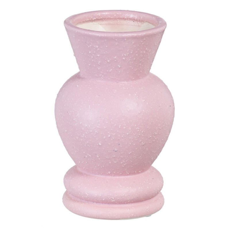 Vaso Rosa Ceramica 11 x 11 x 17 cm