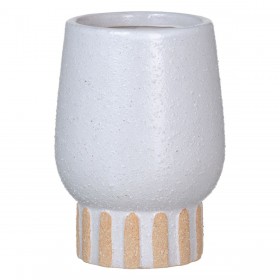 Vaso Bianco Ceramica 12,5 x 12,5 x 18 cm