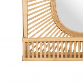 Specchio da parete Beige Cristallo Rattan 61 x 15 x 76 cm