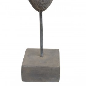 Statua Decorativa Grigio Maschera 19 x 12 x 62 cm