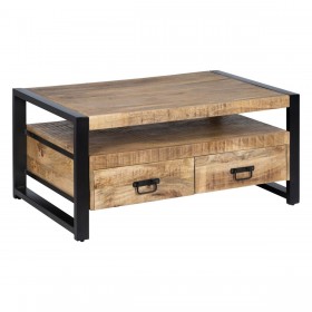 Tavolo aggiuntivo MARA Nero Naturale 100 x 60 x 45 cm 100 x 45 x 60 cm