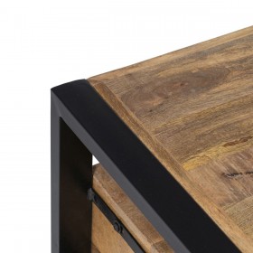 Tavolo aggiuntivo MARA Nero Naturale 100 x 60 x 45 cm 100 x 45 x 60 cm