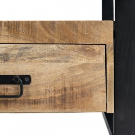 Tavolo aggiuntivo MARA Nero Naturale 100 x 60 x 45 cm 100 x 45 x 60 cm