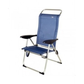 Sedia da Spiaggia Aktive Blu Marino 47 x 108 x 59 cm (2 Unità)